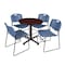 Kobe Kobe Round Table & Chair Set, Wood, Metal, Polypropylene Top TKB30RNDMH44BE - alternate 1